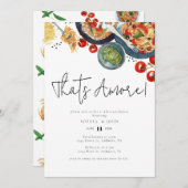 水の色イタリアンアモアだ！リハーサルディナー 招待状 (正面/裏面)