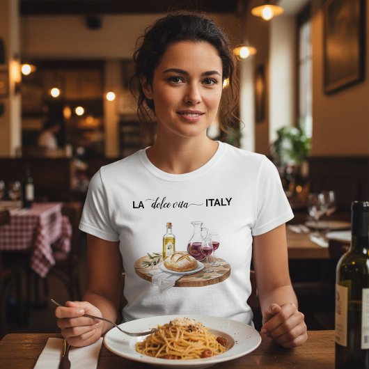 水の色イタリアンテーブルLa Dolce Vita トライブレンドTシャツ