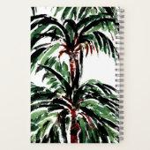 水の色インスパイアのヤシの木 ノートブック (裏面)