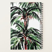 水の色インスパイアのヤシの木 プランナー手帳 (裏面)