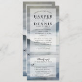 水の色インディゴ山の結婚式を招待するrsvp 招待状 (正面/裏面)