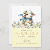 水の色イースターエッグ狩りとブランチ 招待状 (正面)