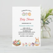 水の色イースターエッグ赤ちゃんシャワー招待状 招待状 (スタンド正面)