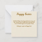 水の色イースターグリーティングカード ノートカード (裏面)