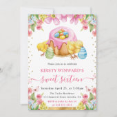 水の色イースターチックスとケーキ春甘い16 招待状 (正面)