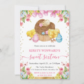 水の色イースターチックスとケーキ春甘い16 招待状 (正面)