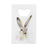 水の色イースターハレうさぎ動物素朴かわいい クレジットカード栓抜き (裏面)