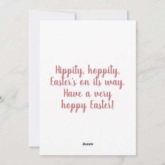 水の色イースターバニーウサギ シーズンカード (裏面)