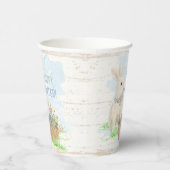 水の色イースターバニーエッグバスケット素朴ウッド 紙コップ (右)