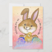 水の色イースターバニーキッズピンク シーズンカード (裏面)