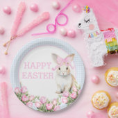 水の色イースターバニーチューリップ ペーパープレート (パーティー)