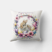 水の色イースターバニーパーソナライズされた クッション (裏面)