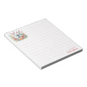 水の色イースターバニーパーソナライズされた ノートパッド (アングル)