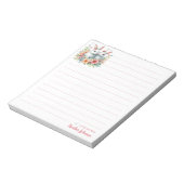 水の色イースターバニーパーソナライズされた ノートパッド (回転)