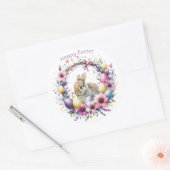 水の色イースターバニーパーソナライズされた ラウンドシール (封筒)