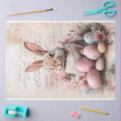 水の色イースターバニー色の卵のデコページ 薄葉紙 (クラフト)