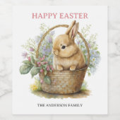 水の色イースターバニー ワインラベル (シングルラベル)