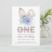 水の色イースターファースト誕生日 招待状 (スタンド正面)