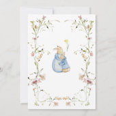 水の色イースターブランチと卵の狩りペーターラビット 招待状 (裏面)