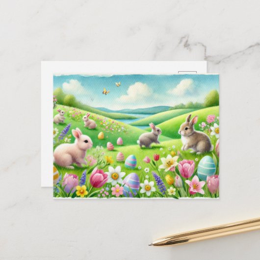 水の色イースターポストカード ポストカード (正面/裏面インサイチュ)