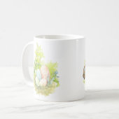 水の色イースター卵とバニー コーヒーマグカップ (正面左)