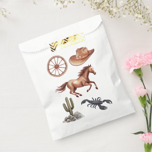 水の色ウェスタンキッドアート フェイバーバッグ (封をした状態)