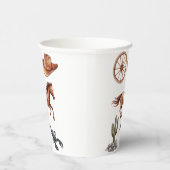 水の色ウェスタンキッドアート 紙コップ (右)