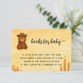 水の色ウェスタンベビーシャワーカウボーイブックリクエスト エンクロージャーカード (スタンド正面)