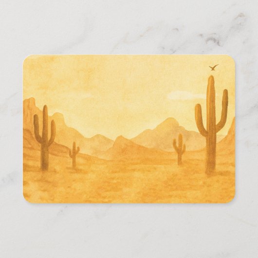 水の色ウェスタンベビーシャワーカウボーイブックリクエスト エンクロージャーカード (裏面)