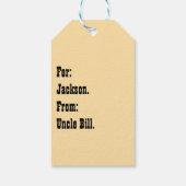 水の色ウエスタンキッドアートタン ギフトタグ (裏面)