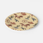 水の色ウエスタンキッドアートタン ペーパープレート (アングル)