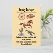 水の色ウエスタンキッドアートタン 招待状 (スタンド正面)