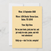 水の色ウエスタンキッドアートタン 招待状 (裏面)