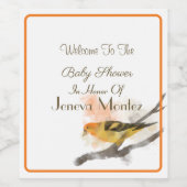 水の色ウエスタンタナガーイエローバードブランチ ワインラベル (シングルラベル)