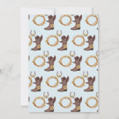 水の色ウエスタンロデオホースバーンドバースデーパーティー 招待状 (裏面)