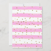 水の色ウサギと春の花イースター 招待状 (裏面)