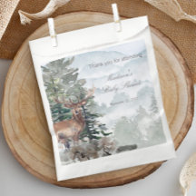 水の色ウッドランドフォレストスタッグベビーシャワー