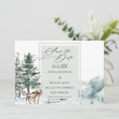 水の色ウッドランドフォレスト日付の招待を保存 セーブザデート (スタンド正面)