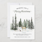 水の色ウッドランドメリークリスマスフォト シーズンカード (正面)