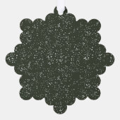 水の色ウッドランドメリークリスマス オーナメントカード (裏面)