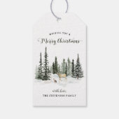 水の色ウッドランドメリークリスマス ギフトタグ (裏面)