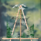 水の色ウッドランドリハーサルディナーウェルカム アクリルサイン (ニュートラル)