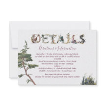 水の色ウッドランド結婚の詳細と情報カード