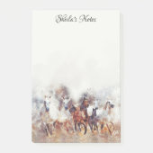 水の色ウマ科のの馬好きPost It Notes ポストイット (正面)