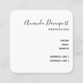 水の色ウルフハウリングのボホスタイルリースバス スクエア名刺 (裏面)