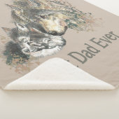 水の色ウルフ最高のパパ父エバー引用文 シェルパブランケット (3/4)