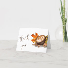 水の色エスプレッソラブイズブルーイングブライダルシャワー サンキューカード