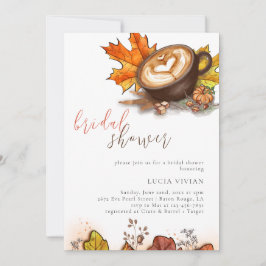 水の色エスプレッソラブイズブルーイングブライダルシャワー 招待状