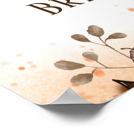 水の色エスプレッソ愛が醸造ブライダルへようこそ ポスター (角)