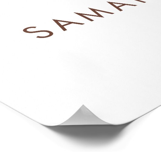 水の色エスプレッソMartiniシャワー歓迎サイン ポスター (角)